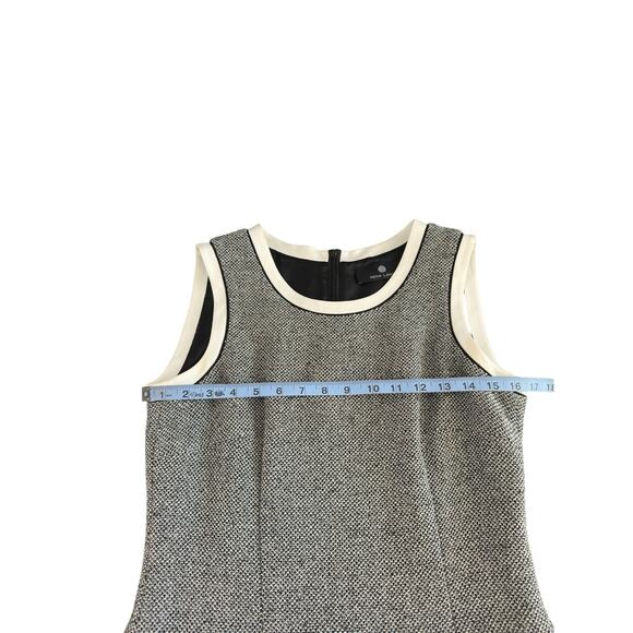 Rena Lange Sheath Dress Black White Sleeveless Tweed Twee Office Work Size 8 - Picture 10 of 12